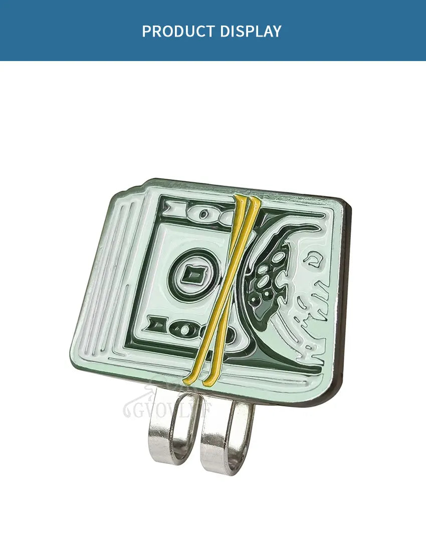Marcador de Pelota de Golf Money Clip - Diseño de Billete de Dólar con Clip Magnético de Alta Sujeción