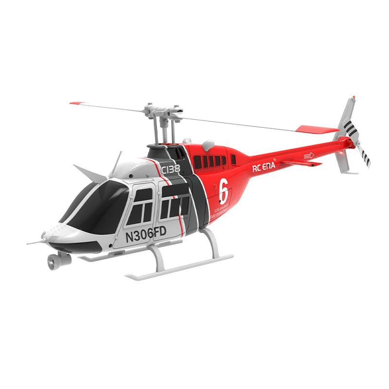 RTF RC BELL 206 Jet Ranger 6-axis 4ch RC Helicoptero