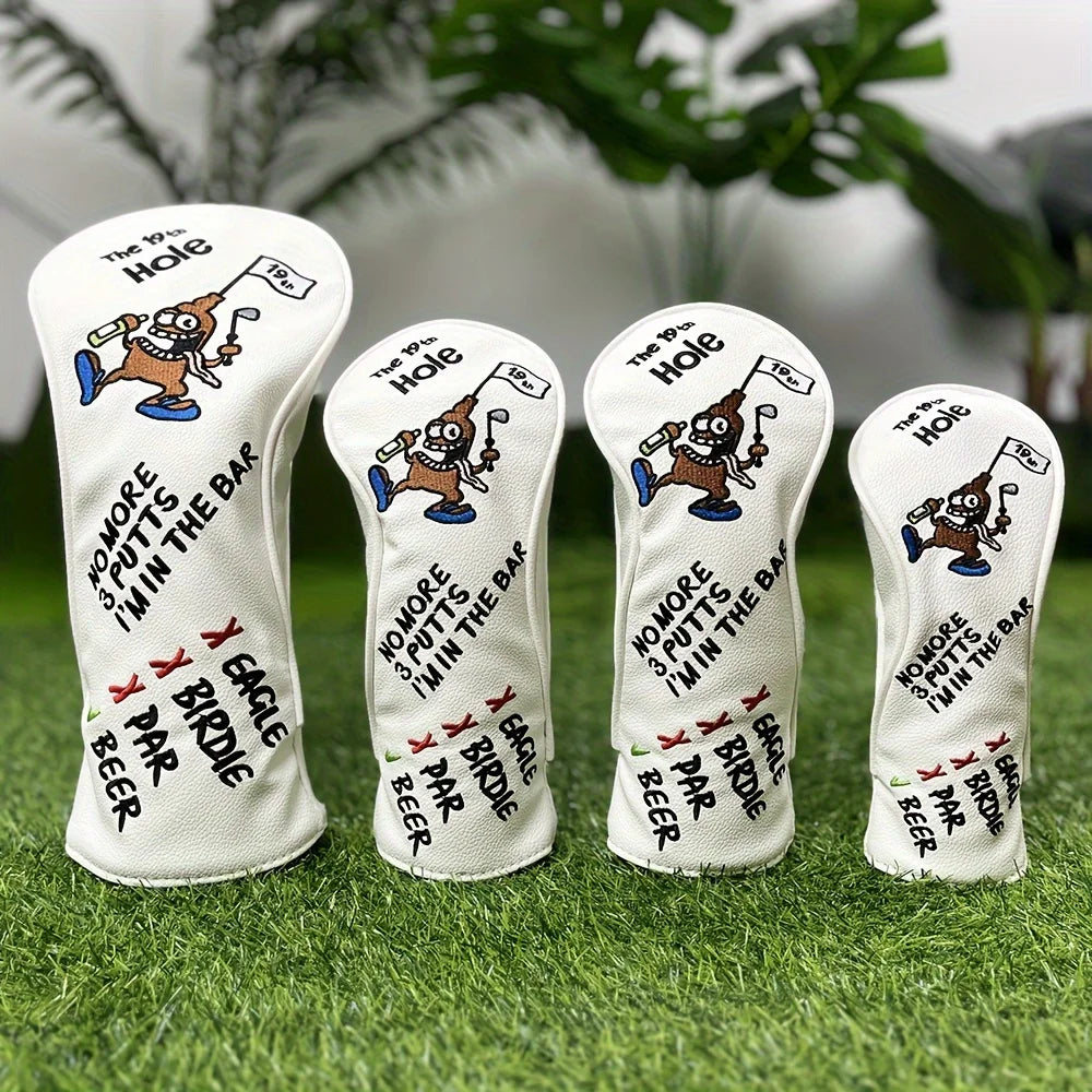 Funda de Golf Pirate Bar Edition - Diseño Único en Cuero Sintético con Bordado No More 3 Putts