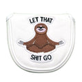 Funda para Putter Mallet Let That Shit Go - Diseño de Perezoso en Cuero Sintético Premium