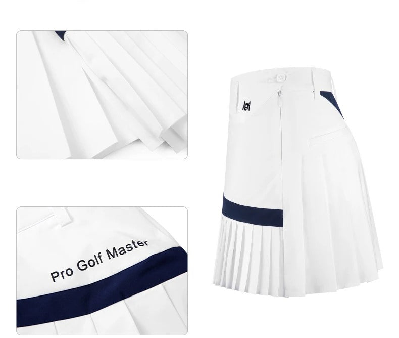 Falda-Pantalón de Golf para Dama - Diseño Plisado Transpirable con Short Interior de Compresión