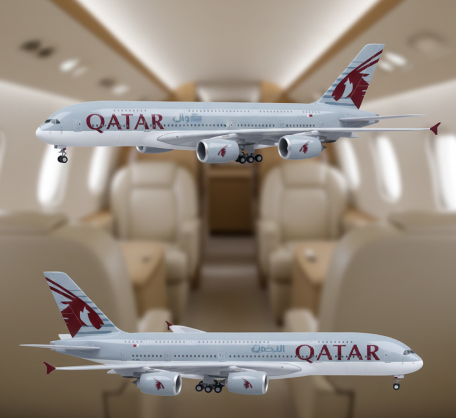 Avión Escala Grande Qatar Airways