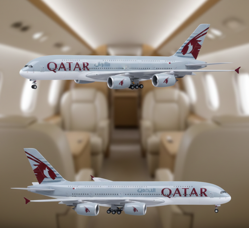 Avión Escala Grande Qatar Airways