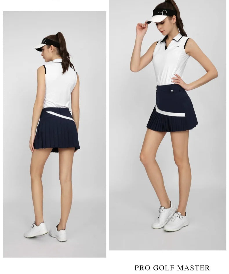 Falda-Pantalón de Golf para Dama - Diseño Plisado Transpirable con Short Interior de Compresión